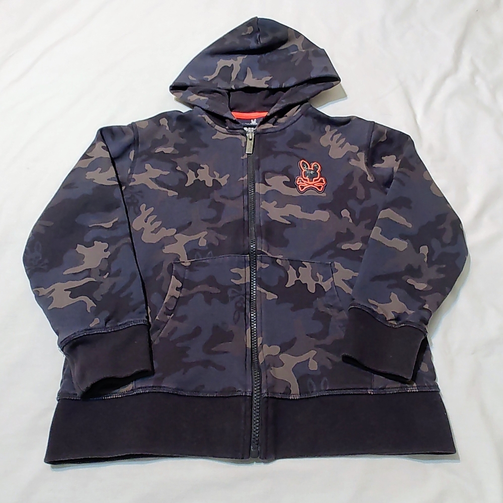 Psycho Bunny Navy Camouflage Kids Hoodie